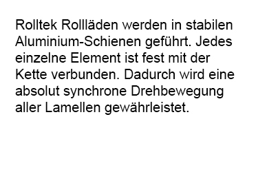 Rolladen mit Aluminium Schienen